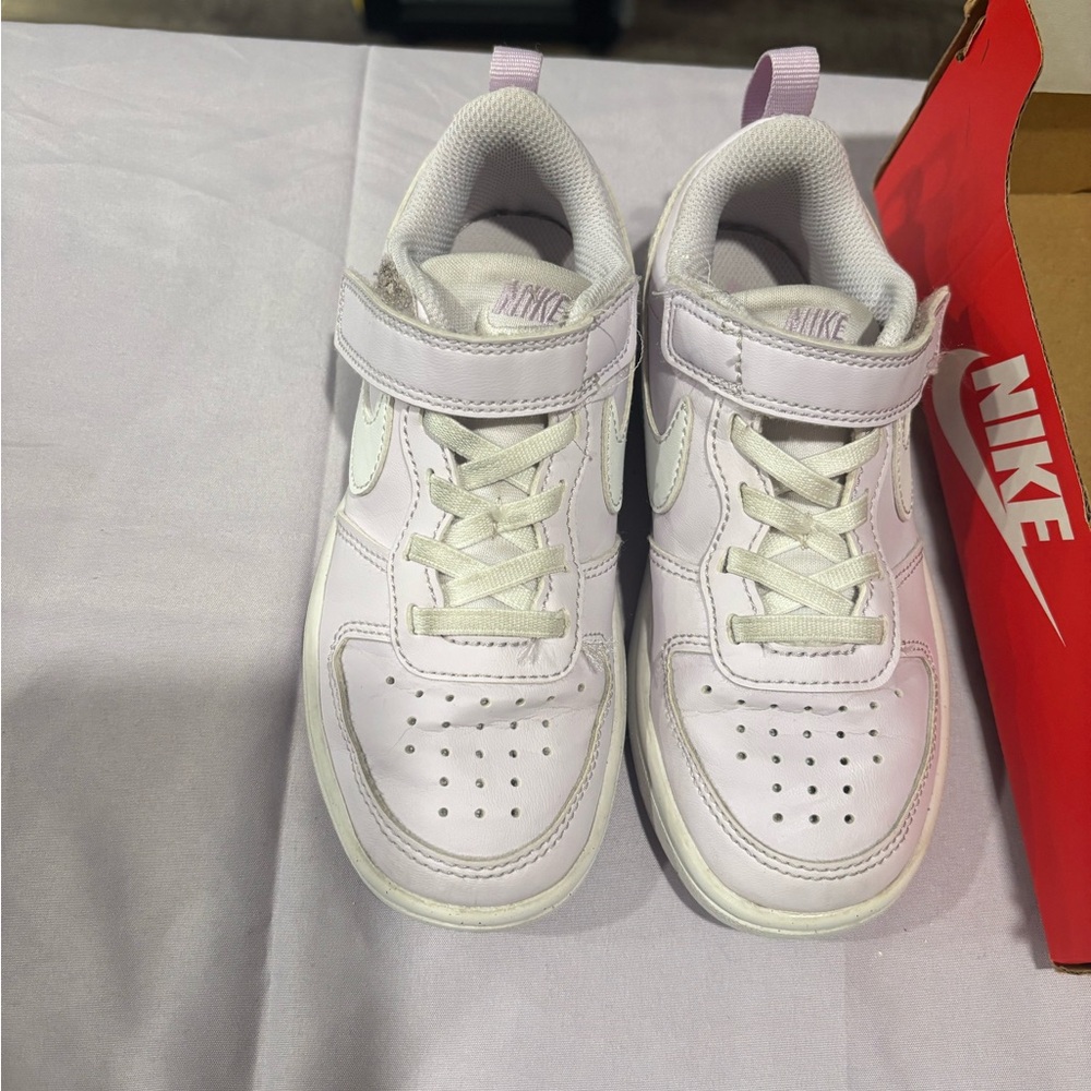 Nike Kids White and Lavender Sneakers